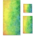 thumbnail image 1 of Coolnut 3 PCS Towel Rainbow Watercolor Cotton Bath Towel Set (1 Bath Towel, 1 Hand Towel, 1 Washcloth) for Bathroom, Super Soft and Quick Dry Towels, 1 of 6