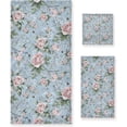 thumbnail image 1 of Coolnut 3 PCS Towel Roses and Peonies Cotton Bath Towel Set (1 Bath Towel, 1 Hand Towel, 1 Washcloth) for Bathroom, Super Soft and Quick Dry Towels, 1 of 6