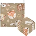 thumbnail image 1 of Coolnut 3 PCS Watercolor Fall Pattern Baby Muslin Washcloths, Fox Pumpkin Face Towel Burp Cloths Ultra Soft Absorbent Cotton Bath Wipes Towels for Newborn Boys Girls, 1 of 6