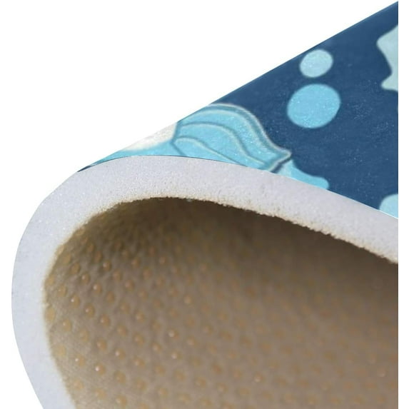 Coolnut 31x 20 Inch Area Rug, Carpet Baby Dolphin On Colored Doormat for Hardwood Floor Entrance Living Room Bedroom 2'7" x 1'8"