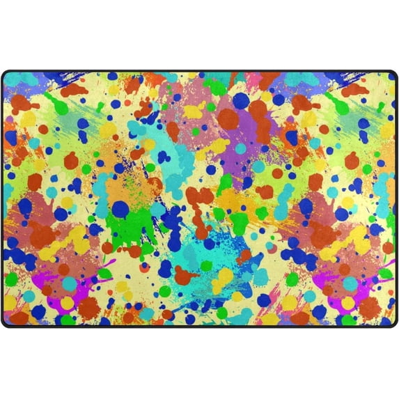 Coolnut 31x 20 Inch Area Rug, Carpet Colorful Art Doormat for Hardwood Floor Entrance Living Room Bedroom 2'7" x 1'8"