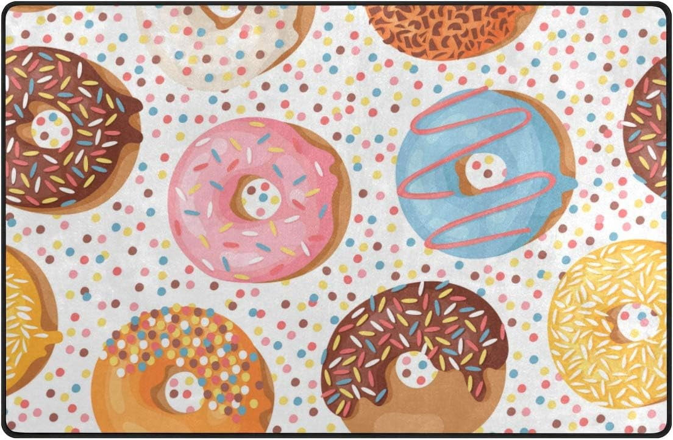 Coolnut 31x 20 Inch Area Rug Carpet Doughnut And Colorful Dots Doormat coolnut-31x-20-inch-area-rug-carpet-doughnut-and-colorful-dots-doormat