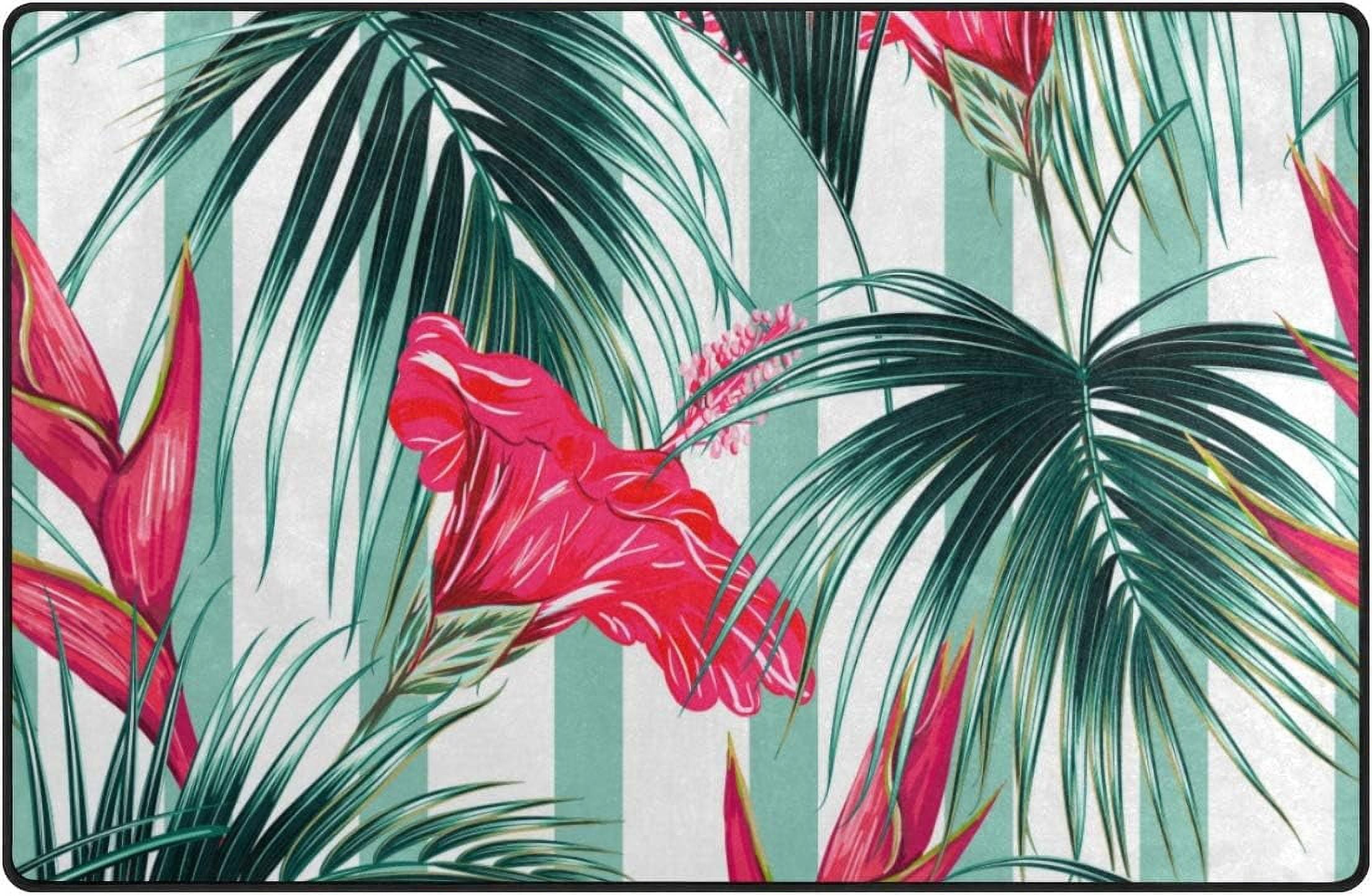 Coolnut 31x 20 Inch Area Rug, Carpet Exotic Flowers Doormat for ...