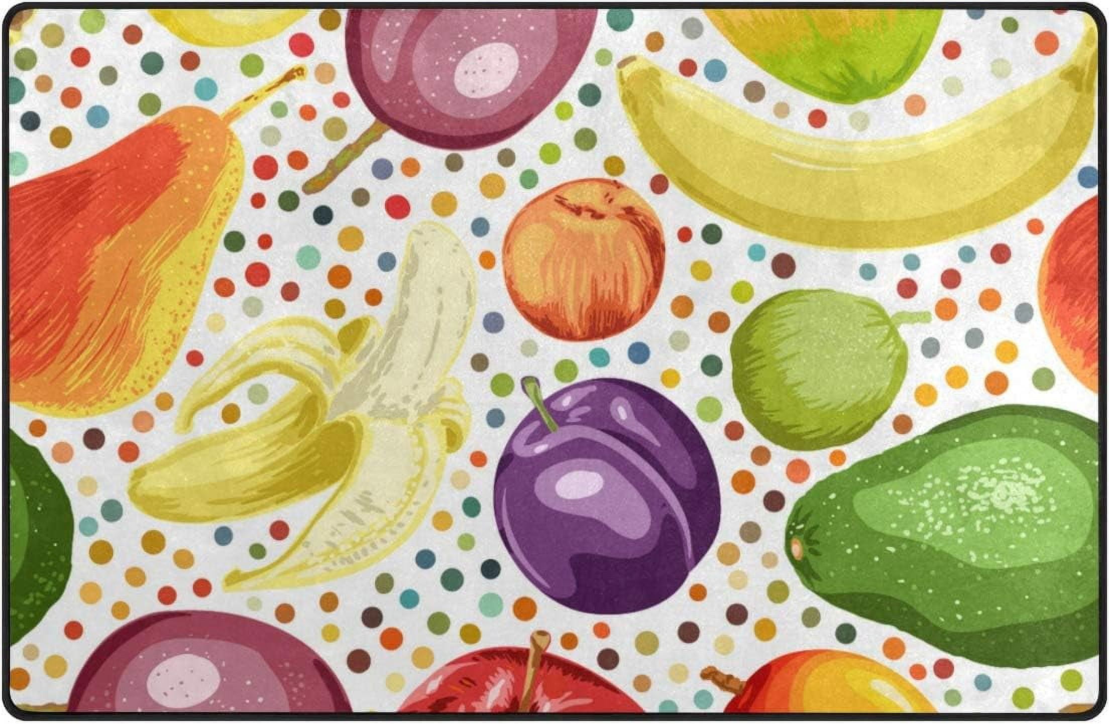 Coolnut 31x 20 Inch Area Rug Carpet Fruits And Colorful Dots Doormat coolnut-31x-20-inch-area-rug-carpet-fruits-and-colorful-dots-doormat