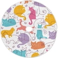 thumbnail image 1 of Coolnut 35.4" Blue Yellow Rose Red Purple Cat Christmas Tree Skirt, Soft Christmas Tree Mat Merry Xmas Tree Skirt Ornaments for Indoor Outdoor Farmhouse Holiday Party Decoration, 1 of 6