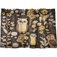thumbnail image 1 of Coolnut 36 Inch Length Kitchen Curtains Owls Flowers 2 Panels Half Window Sheer Curtains Rod Pocket Farmhouse Short Drapes for Bathroom Cafe Basement Home Decor, 1 of 7
