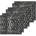 thumbnail image 1 of Coolnut 4 PCS Black Snakeskin Texture Pattern Washcloths, 12 X 12 Inches Cotton Wash Cloths, Highly Absorbent and Soft Face Towels for Bathroom,Gym,Hotel and Spa, 1 of 6