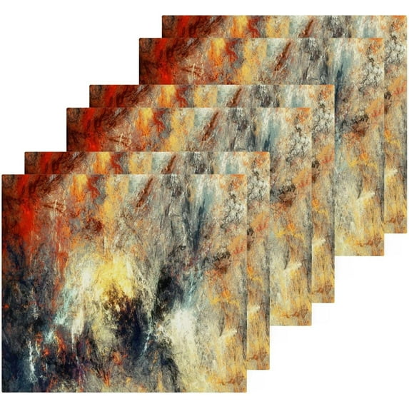 Coolnut 4 PCS Color Abstract Pattern Washcloths, 12 X 12 Inches Cotton Wash Cloths, Highly Absorbent and Soft Face Towels for Bathroom,Gym,Hotel and Spa