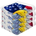 thumbnail image 1 of Coolnut 4 PCS Independence Day Raptor Baby Washcloths Towel Set, Highly Absorbent & Soft Cotton Wash Cloths, 12"x 12" Face Hand Towels for Bathroom, Multi-Purpose Fingertip Towels, 1 of 5
