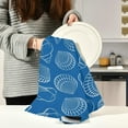 thumbnail image 1 of Coolnut 4 PCS Kitchen Dish & Tea Towels, Sea Shell Reusable Cloths for Cooking and Drying Dishes for Home Kitchen Cleaning, 28"x18", 1 of 5