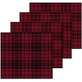 thumbnail image 1 of Coolnut 4 PCS Red Buffalo Plaid Washcloths, 12x12 Inches Cotton Wash Cloths, Highly Absorbent and Soft Face Towels for Bathroom,Gym,Hotel and Spa, 1 of 6