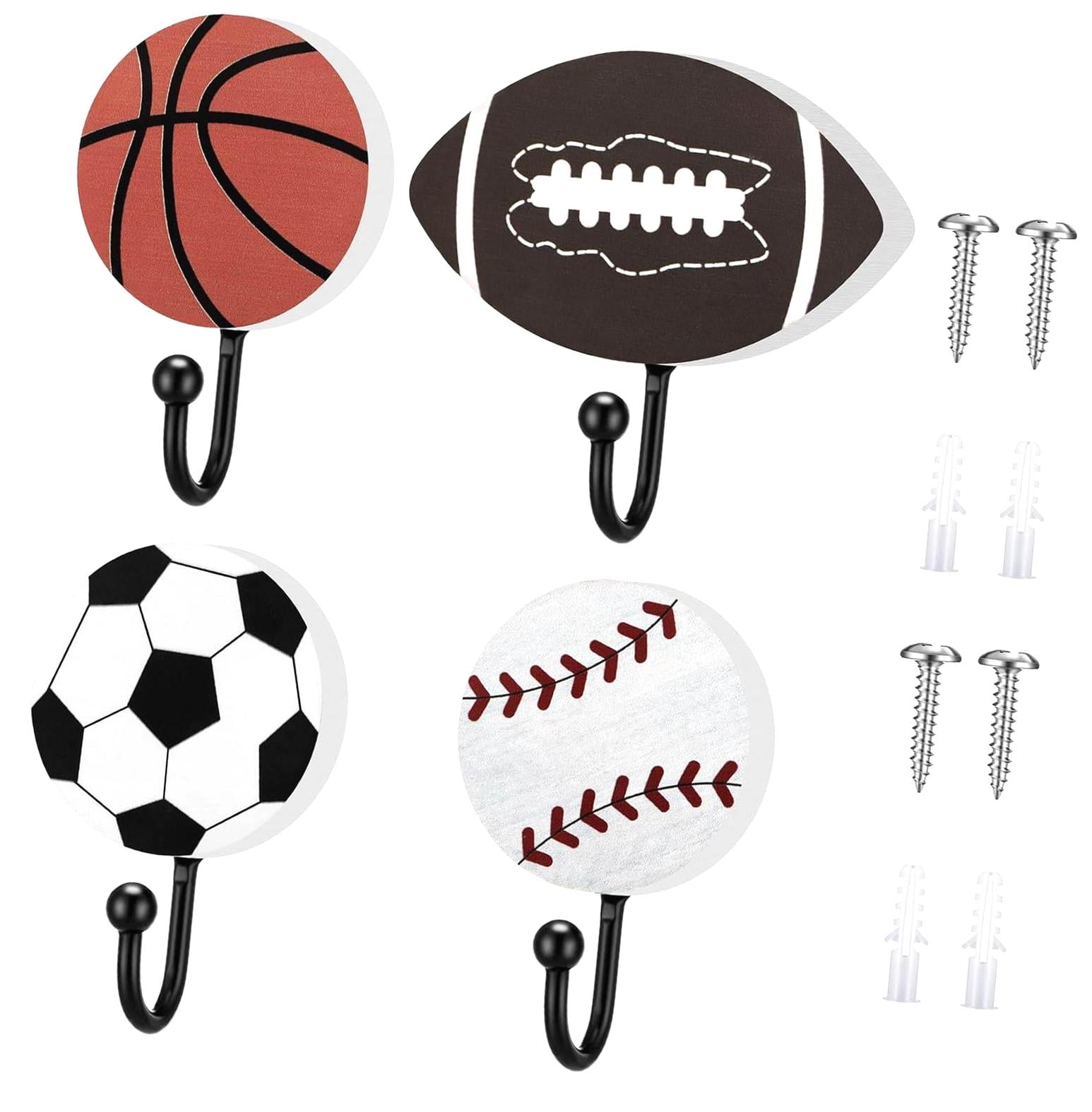 Coolnut Pcs Baseball Football Soccer Coat Hooks with Screws