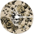 thumbnail image 1 of Coolnut 47.2" Skull Surrounded with Plants Christmas Tree Skirt, Soft Christmas Tree Mat Merry Xmas Tree Skirt Ornaments for Indoor Outdoor Farmhouse Holiday Party Decoration, 1 of 6