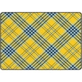 thumbnail image 1 of Coolnut 5'3" x 4' (63 x 48 in) Area Rug, Tartan Plaid Blue Black Stripes on Yellow Nursery Rug Floor Mat Kids Playing Mat for Living Room Bedroom, 1 of 6