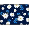 thumbnail image 1 of Coolnut 5'3" x 4' (63 x 48 in) Area Rug, White Daisies and Blue Cornflowers Nursery Rug Floor Mat Kids Playing Mat for Living Room Bedroom, 1 of 6