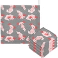 thumbnail image 1 of Coolnut 5 PCS Pink Axolotl Baby Muslin Washcloths, Cute Cartoon-Style Face Towel Burp Cloths Ultrasoft Absorbent Cotton Bath Wipes Towels for Newborn Boys Girls, 1 of 6