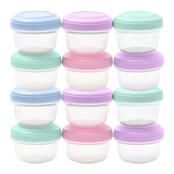WeeSprout Baby Food Containers - Small 4 oz Containers With Lids, Leakproof & Airtight, Set of 12