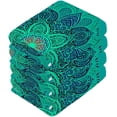 thumbnail image 1 of Coolnut 6 PCS Beautiful Mandala Pattern Washcloths, 12 X 12 Inches Cotton Wash Cloths, Highly Absorbent and Soft Face Towels for Bathroom,Gym,Hotel and Spa, 1 of 6
