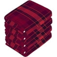 thumbnail image 1 of Coolnut 6 PCS Red & Purple Plaid Washcloths, 12 X 12 Inches Cotton Wash Cloths, Highly Absorbent and Soft Face Towels for Bathroom,Gym,Hotel and Spa, 1 of 6