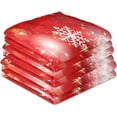 thumbnail image 1 of Coolnut 6 Pack Snowflakes on Red Background Kitchen Towels, Soft Highly Absorbent Dish Towels Reusable Tea Towels Set, 28"x 18", 1 of 6