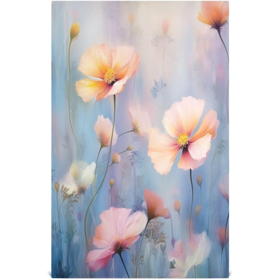 Coolnut 6 Pack Wildflowers Painting Kitchen Towels Highly Absorbent, Super Soft Dishcloths 18 x 28 Inches Reusable Quick Drying Tea Towels Set for Home,Kitchen Decor Wash cloth