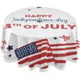 thumbnail image 1 of Coolnut 60" 4th of July Fireworks Outdoor Round Tablecloth, Waterproof Stain-Resistant Non-Slip Circular Tablecloth with Umbrella Hole and Zipper for Tabletop Backyard Party BBQ Decor, 1 of 7