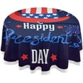 thumbnail image 1 of Coolnut 60" Amercia Flag Outdoor Round Tablecloth, Waterproof Stain-Resistant Non-Slip Circular Tablecloth with Umbrella Hole and Zipper for Tabletop Backyard Party BBQ Decor, 1 of 7