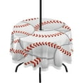 thumbnail image 1 of Coolnut 60" Baseball Round Tablecloth, Waterproof Spillproof Polyester Fabric Table Cover with Zipper Umbrella Hole for Outdoor Patio Garden Dining Party, 1 of 7