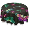 thumbnail image 1 of Coolnut 60" Dragonfly Outdoor Round Tablecloth, Waterproof Stain-Resistant Non-Slip Circular Tablecloth with Umbrella Hole and Zipper for Tabletop Backyard Party BBQ Decor, 1 of 7