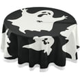 thumbnail image 1 of Coolnut 60" Halloween Ghost Outdoor Round Tablecloth, Waterproof Stain-Resistant Non-Slip Circular Tablecloth with Umbrella Hole and Zipper for Tabletop Backyard Party BBQ Decor, 1 of 7