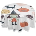 thumbnail image 1 of Coolnut 60" Halloween Pumpkin Outdoor Round Tablecloth, Waterproof Stain-Resistant Non-Slip Circular Tablecloth with Umbrella Hole and Zipper for Tabletop Backyard Party BBQ Decor, 1 of 7