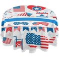 thumbnail image 1 of Coolnut 60" Independence Day Outdoor Round Tablecloth, Waterproof Stain-Resistant Non-Slip Circular Tablecloth with Umbrella Hole and Zipper for Tabletop Backyard Party BBQ Decor, 1 of 7