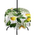 thumbnail image 1 of Coolnut 60" Lemon Outdoor Round Tablecloth, Waterproof Stain-Resistant Non-Slip Circular Tablecloth with Umbrella Hole and Zipper for Tabletop Backyard Party BBQ Decor, 1 of 7