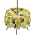 thumbnail image 1 of Coolnut 60" Lemon Outdoor Tablecloth with Umbrella Hole and Zipper, Waterproof Round Tablecloth for Party,Patio,Picnic,Holiday Dinner,Summer, 1 of 7