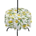 thumbnail image 1 of Coolnut 60" Lemon Outdoor Tablecloth with Umbrella Hole and Zipper, Waterproof Round Tablecloth for Party,Patio,Picnic,Holiday Dinner,Summer, 1 of 7