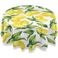 thumbnail image 1 of Coolnut 60" Lemon Round Tablecloth, Waterproof Tablecloth Stain Resistant and Wrinkle Decorative Patio Table Cloths for Kitchen Dinning Room Party Home Garden Picnic, 1 of 7