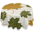thumbnail image 1 of Coolnut 60" Maple Leaves Outdoor Round Tablecloth, Waterproof Stain-Resistant Non-Slip Circular Tablecloth with Umbrella Hole and Zipper for Tabletop Backyard Party BBQ Decor, 1 of 7