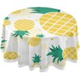 thumbnail image 1 of Coolnut 60" Pineapple Simple Tropical Yellow Round Tablecloth, Table Cover Water Resistant Spill Proof Large Table Cover for Indoor & Outdoor Family Gathering Dinner, Hotel, BBQ, 1 of 7