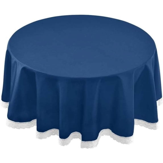 Coolnut 60" Solid Color Round Tablecloth, Waterproof Tablecloth Stain Resistant and Wrinkle Decorative Patio Table Cloths for Kitchen Dinning Room Party Home Garden Picnic