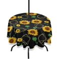 thumbnail image 1 of Coolnut 60" Sunflower Outdoor Tablecloth with Umbrella Hole and Zipper, Waterproof Round Tablecloth for Party,Patio,Picnic,Holiday Dinner,Summer, 1 of 7