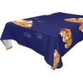 thumbnail image 1 of Coolnut 60"x108" Cute Dogs On Blue Tablecloth, Modern Table Cover for Home Decoration, Spill Proof Cloth Washable for Dinner Picnic, 1 of 6