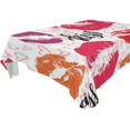 thumbnail image 1 of Coolnut 60"x108" Print Kisses Lips Tablecloth, Modern Table Cover for Home Decoration, Spill Proof Cloth Washable for Dinner Picnic, 1 of 6