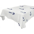 thumbnail image 1 of Coolnut 60"x120" Blue Anchors On Ivory Tablecloth Modern Table Cover for Home Decoration, Spill Proof Cloth Washable for Dinner Picnic, 1 of 6