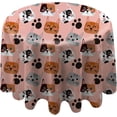 thumbnail image 1 of Coolnut 60"x60" Round Tablecloth, Cute Cats Head Modern Table Cover for Home Decoration Washable Table Cloth for Dinner Picnic, 1 of 5