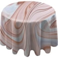 thumbnail image 1 of Coolnut 60"x60" Round Tablecloth, Pink Brown Marble Ink Pattern Modern Table Cover for Home Decoration Washable Table Cloth for Dinner Picnic, 1 of 5
