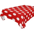 thumbnail image 1 of Coolnut 60"x60" Tablecloth White Polka Dot On Red Modern Table Cover for Home Decoration Spill Proof Cloth Washable for Dinner Picnic, 1 of 6