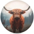 thumbnail image 1 of Coolnut 6PC Place Mats Highland Cow Round Placemat Heat-Resistant Placemats Dining Table Mat Circle Shape 15.4" for Kitchen/Dinner/Party/Restaurant Home Decor Gifts, 1 of 7