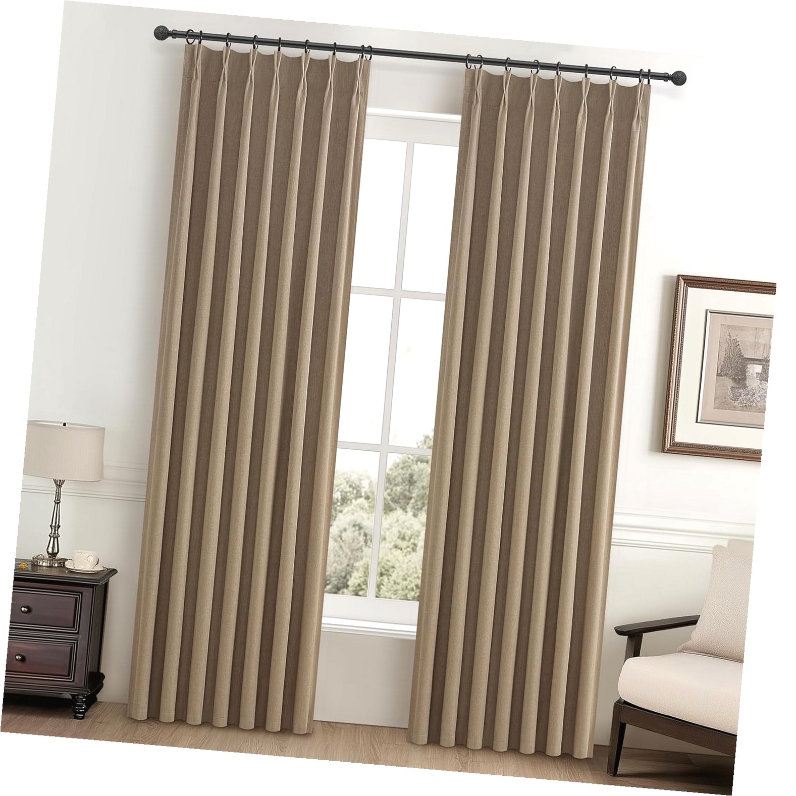 Coolnut 90 Inch Curtains Room Thermal Noise Reduction Sliding Door