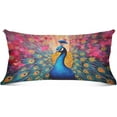 thumbnail image 1 of Coolnut A Colourful Peacock Plush Pillowcase, Luxury Soft King Pillow Case for Hair and Skin, Standard Size Pillow Covers with Zipper Closure, 21x54in Home Decor Gifts, 1 of 7