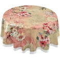 thumbnail image 1 of Coolnut Abstract Floral Pattern Tablecloth 60 Inch Round Tablecloths Washable Polyester Fabric Table Cloths Cover for Dining Table, Party, Banquet - Great House Decor, 1 of 7